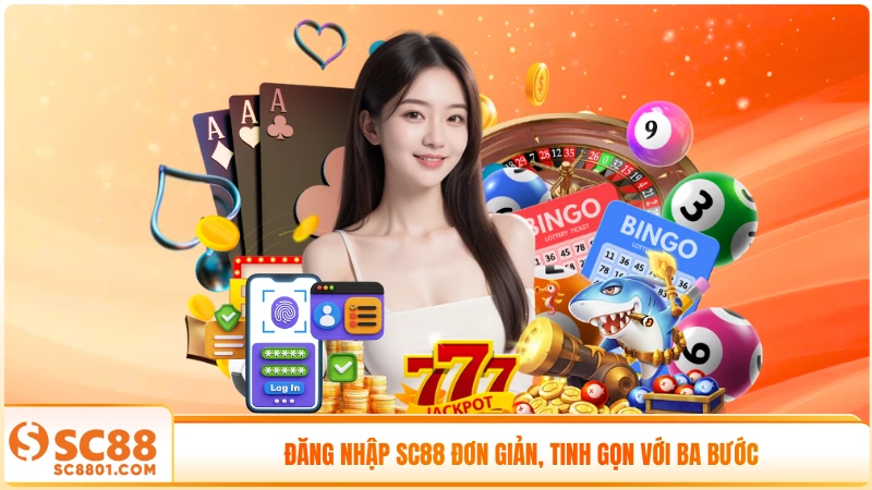 Đăng nhập SC88 đơn giản, tinh gọn với ba bước