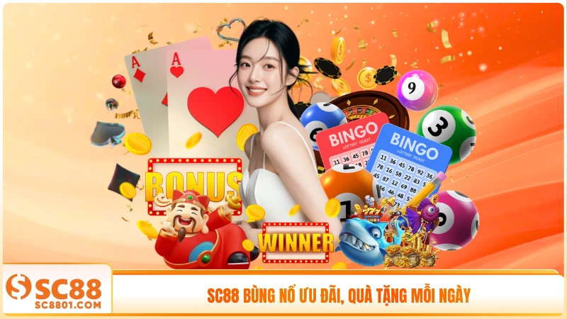 SC88 bùng nổ ưu đãi, quà tặng mỗi ngày